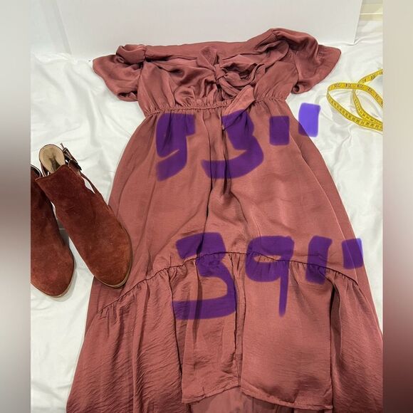 Bae Vely tie front asymmetrical light weight maxi dress size S - Picture 11 of 11